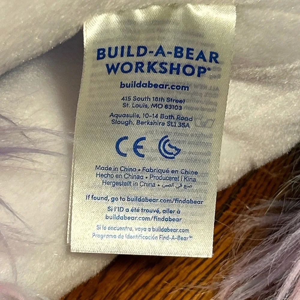 Build-A-Bear‎ Workshop White Unicorn Plush Rainbow Mane Sparkle Horn 028275 16in